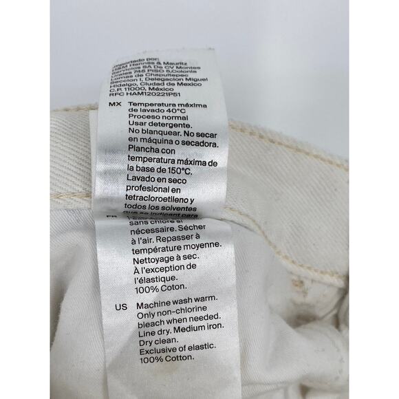 COS Women’s White Loose Fit Straight-Leg Denim High-Rise Jeans SZ 26 - Picture 10 of 11